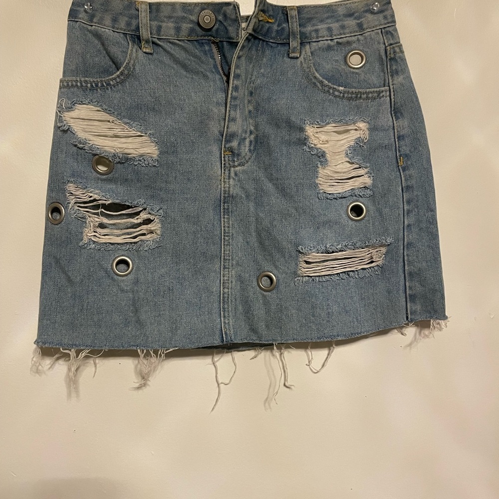 Forever 21 Blue Pencil Mini Skirt Casual